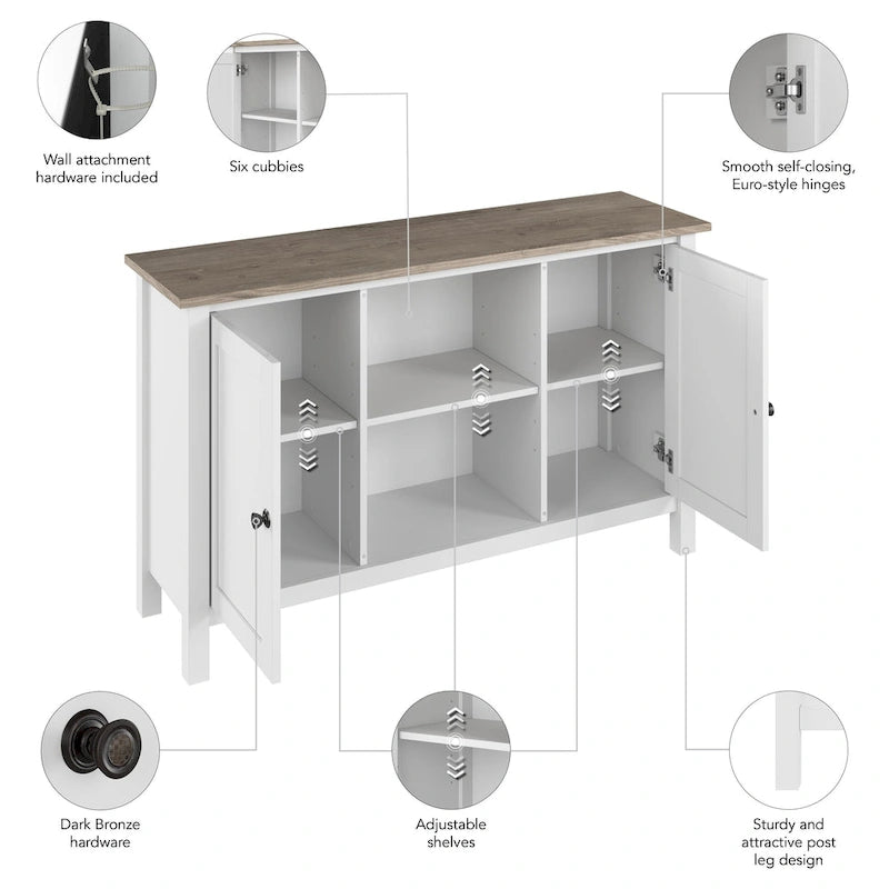 Meuble d'appoint Mayfield avec portes et rangement