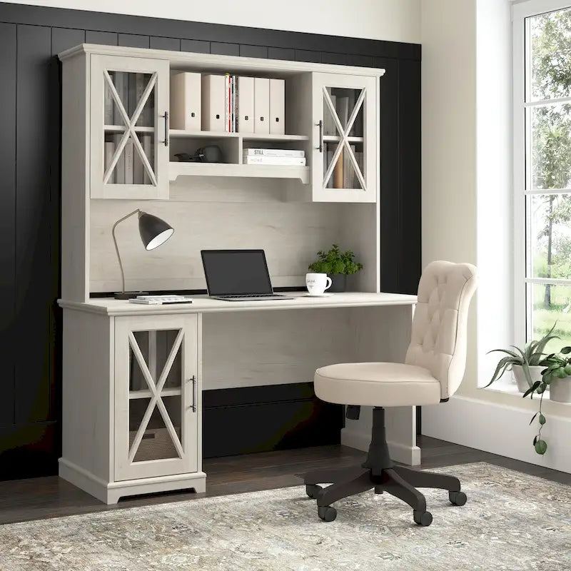 Bureau de ferme Lennox avec huche et meuble de rangement par