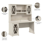 Bureau de ferme Lennox avec huche et meuble de rangement par