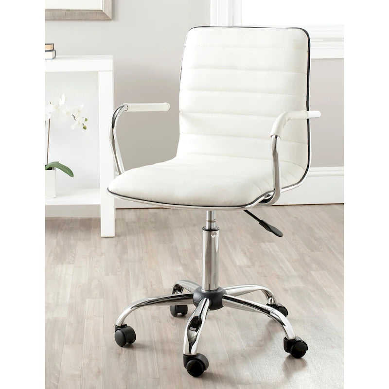   Kendra White Adjustable Height Office Desk Chair - 22.4 x 19.9 x 35.9 - 22.4 x 19.9 x 35.9 - 22Wx23Dx40H