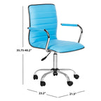 Chaise de bureau réglable en hauteur Kendra Blanche - 22.4 x 19.9 x 35.9 - 22.4 x 19.9 x 35.9 - 22Lx23Px40H