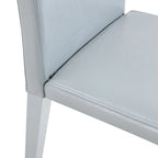 Lot de 2 chaises de salle à manger à dossier haut, revêtement en cuir PU, chaises d'appoint décoratives pour salon, cadre en métal, chaises pour la maison