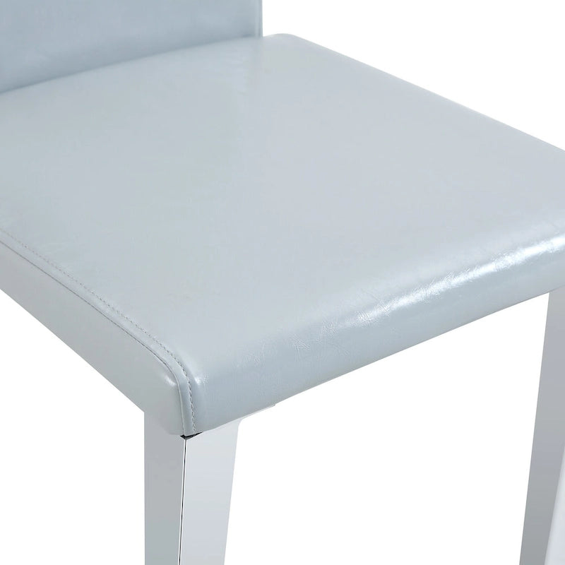 Lot de 2 chaises de salle à manger à dossier haut, revêtement en cuir PU, chaises d'appoint décoratives pour salon, cadre en métal, chaises pour la maison