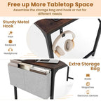 Costway Bureau d'ordinateur moderne de 60" avec station de charge et rangement