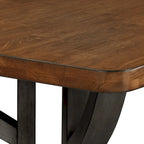 Table à manger Eleanor 78 po avec plateau en chêne et piètement imbriqué, par