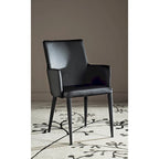 Chaise de salle à manger moderne blanche du milieu du siècle avec accoudoirs - 23,6 l x 21,6 P x 35,5 H - 24 l x 22 P x 36 H