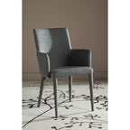 Chaise de salle à manger moderne blanche du milieu du siècle avec accoudoirs - 23,6 l x 21,6 P x 35,5 H - 24 l x 22 P x 36 H