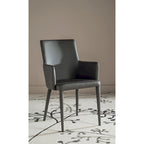 Chaise de salle à manger moderne blanche du milieu du siècle avec accoudoirs - 23,6 l x 21,6 P x 35,5 H - 24 l x 22 P x 36 H