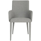 Chaise de salle à manger moderne blanche du milieu du siècle avec accoudoirs - 23,6 l x 21,6 P x 35,5 H - 24 l x 22 P x 36 H