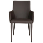 Chaise de salle à manger moderne blanche du milieu du siècle avec accoudoirs - 23,6 l x 21,6 P x 35,5 H - 24 l x 22 P x 36 H