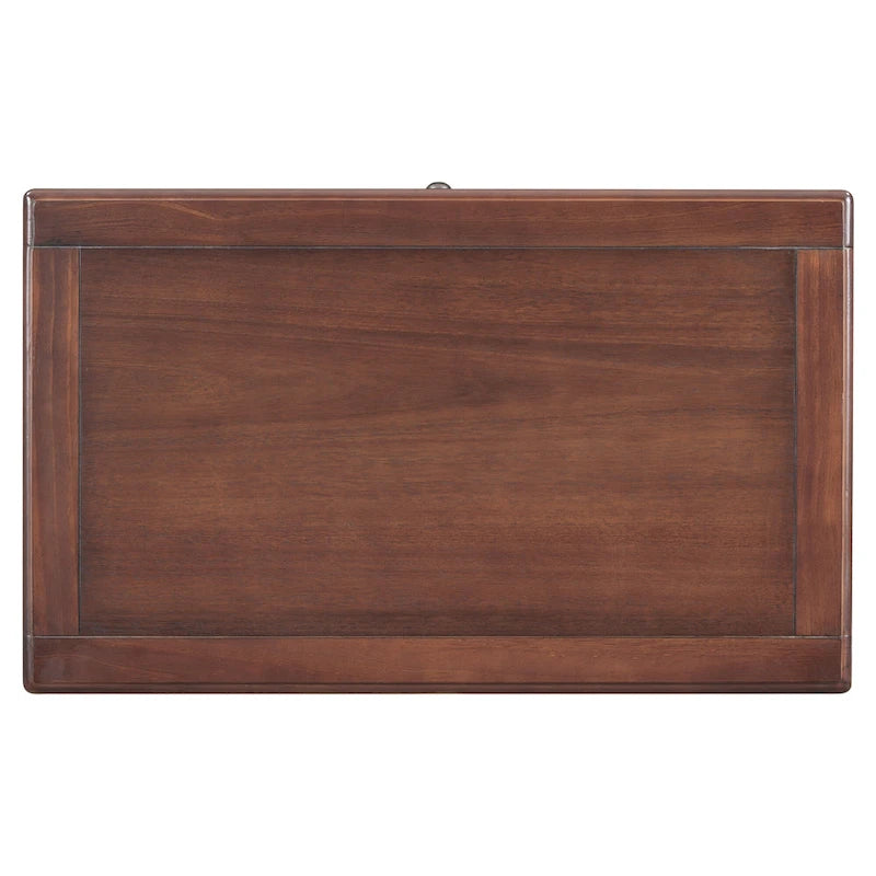 Table de chevet Mid-Century Moderne, Casier en bois avec poignées métalliques 3 tiroirs, Table d'appoint d'entrée avec pieds en bois massif