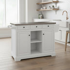Rolling Kitchen Island With Storage(no include stool)