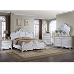 Chambre à coucher traditionnelle 6 pièces en bois massif