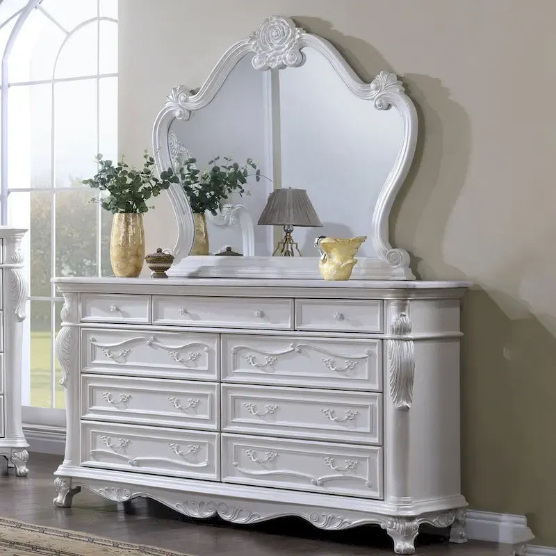Chambre à coucher traditionnelle 6 pièces en bois massif