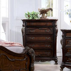 Chambre à coucher traditionnelle 6 pièces en bois massif