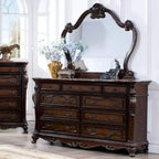 Chambre à coucher traditionnelle 6 pièces en bois massif