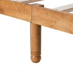 Lit plateforme Queen size en bois de style élégant en chêne avec tête de lit pour chambre à coucher