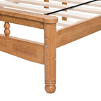 Lit plateforme Queen size en bois de style élégant en chêne avec tête de lit pour chambre à coucher