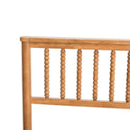 Lit plateforme Queen size en bois de style élégant en chêne avec tête de lit pour chambre à coucher