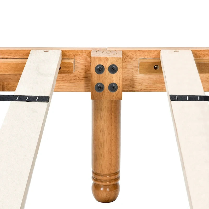 Lit plateforme Queen size en bois de style élégant en chêne avec tête de lit pour chambre à coucher