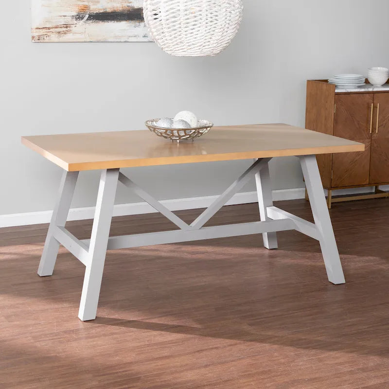     Modern Farmhouse Natural/ Gray Wood Dining Table