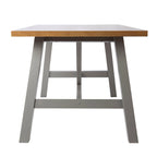Table de salle à manger en bois naturel/gris de style ferme moderne