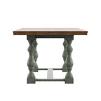 Table de salle à manger Eleanor 198 cm en chêne avec piètement à tréteaux à pieds tournés par