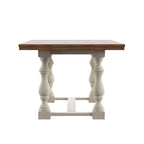 Table de salle à manger Eleanor 198 cm en chêne avec piètement à tréteaux à pieds tournés par