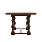 Table de salle à manger Eleanor 198 cm en chêne avec piètement à tréteaux à pieds tournés par