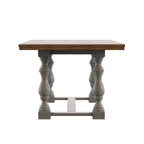 Table de salle à manger Eleanor 198 cm en chêne avec piètement à tréteaux à pieds tournés par
