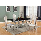   Nikki Dining Table with Black Marquina Marble Top