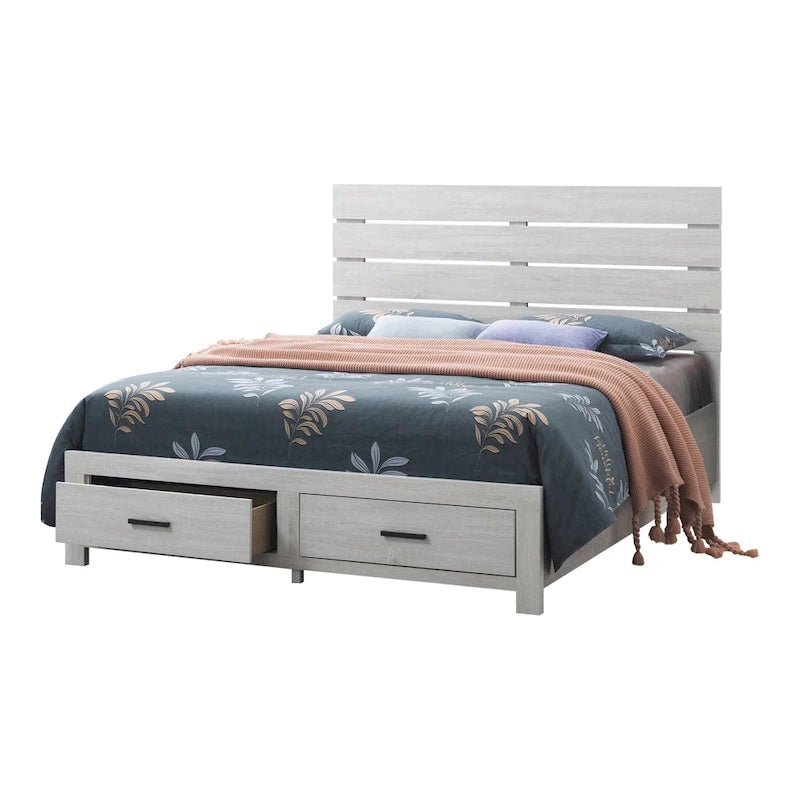 Lit plateforme Geary avec 2 tiroirs de rangement