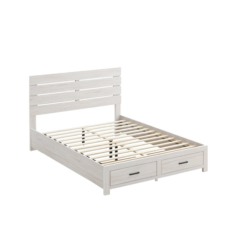 Lit plateforme Geary avec 2 tiroirs de rangement