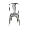 Chaises de salle à manger rustiques industrielles en bronze canon (lot de 4)