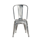 Chaises de salle à manger rustiques industrielles en bronze canon (lot de 4)