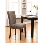  Modern Parson Blue/ Chocolate Damask Diamo - N/A