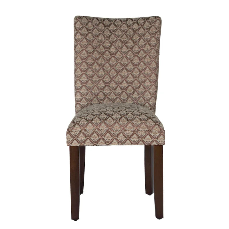 Moderne Parson bleu/chocolat Damassé Diamo - N/A