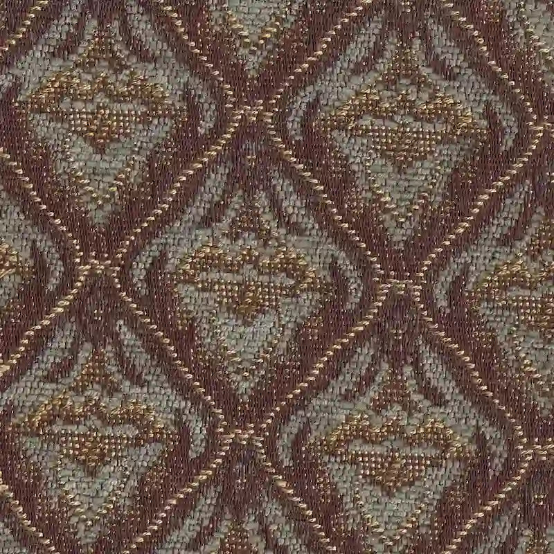Moderne Parson bleu/chocolat Damassé Diamo - N/A