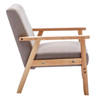 Fauteuil de salon en bois avec assise rembourrée