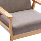 Fauteuil de salon en bois avec assise rembourrée