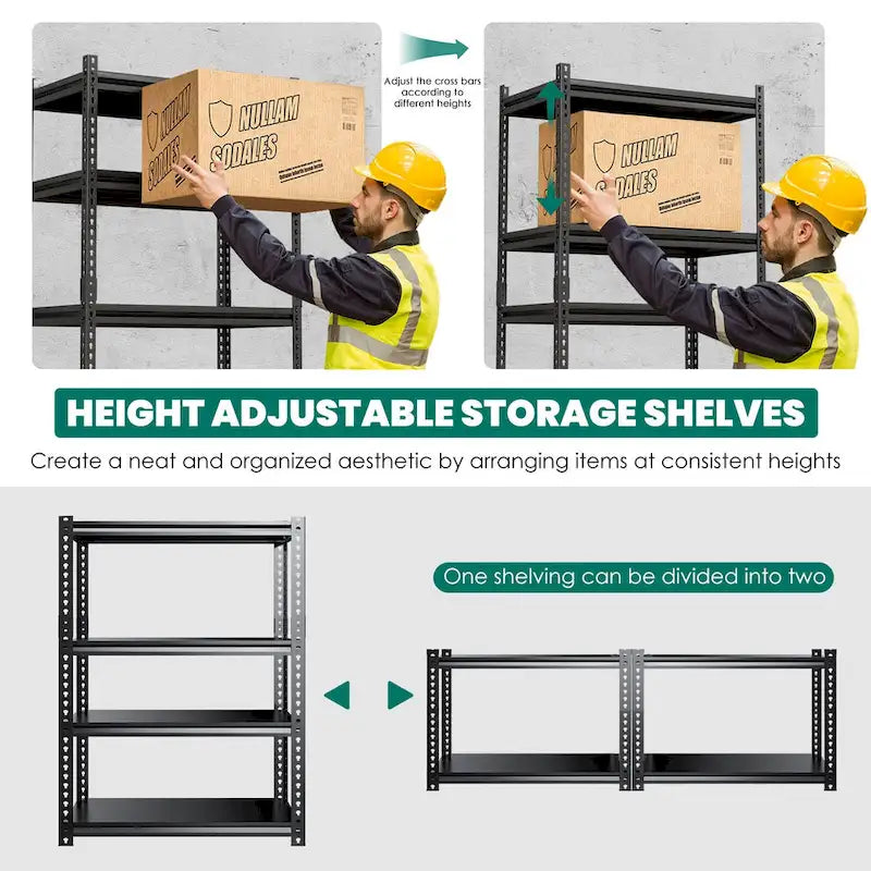 Étagères métalliques, rayonnage de garage robuste, paquet de 3