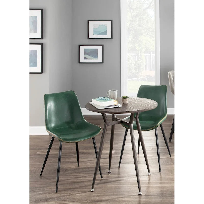 Carson Carrington   Industrial Vintage Faux Leather Dining Chair (Set of 2)