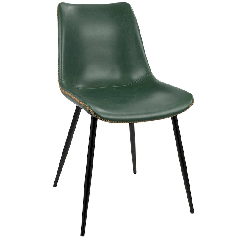 Chaise de salle à manger industrielle en similicuir d'inspiration vintage Carson Carrington (lot de 2)
