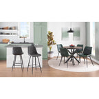 Chaise de salle à manger industrielle en similicuir d'inspiration vintage Carson Carrington (lot de 2)