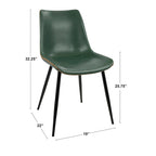 Chaise de salle à manger industrielle en similicuir d'inspiration vintage Carson Carrington (lot de 2)