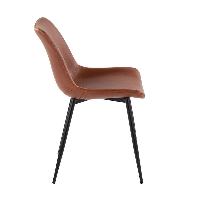 Chaise de salle à manger industrielle en similicuir d'inspiration vintage Carson Carrington (lot de 2)