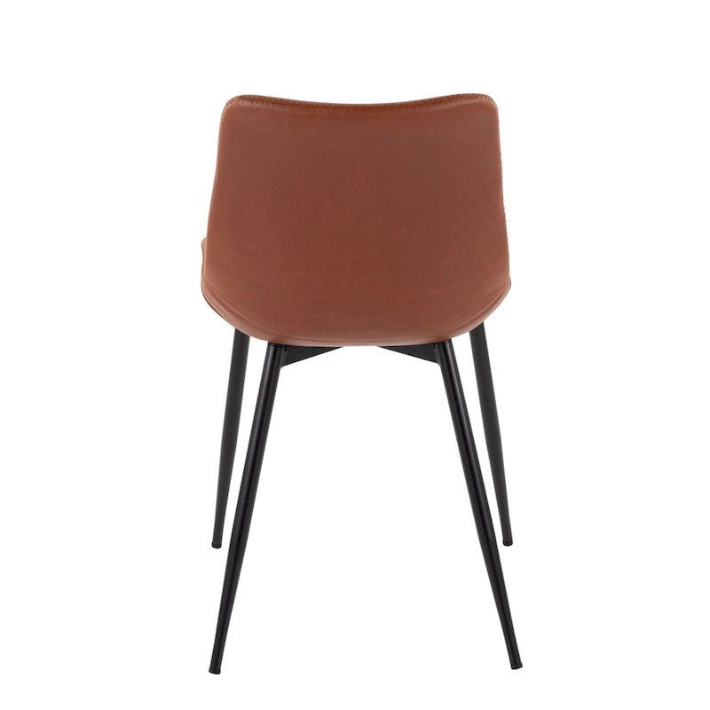 Chaise de salle à manger industrielle en similicuir d'inspiration vintage Carson Carrington (lot de 2)