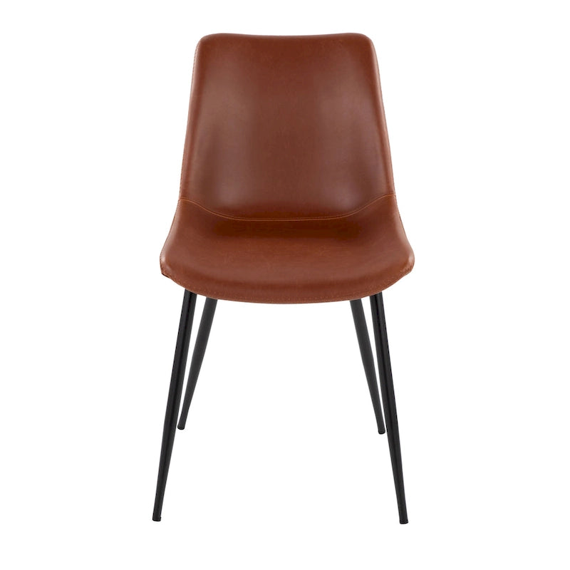 Chaise de salle à manger industrielle en similicuir d'inspiration vintage Carson Carrington (lot de 2)