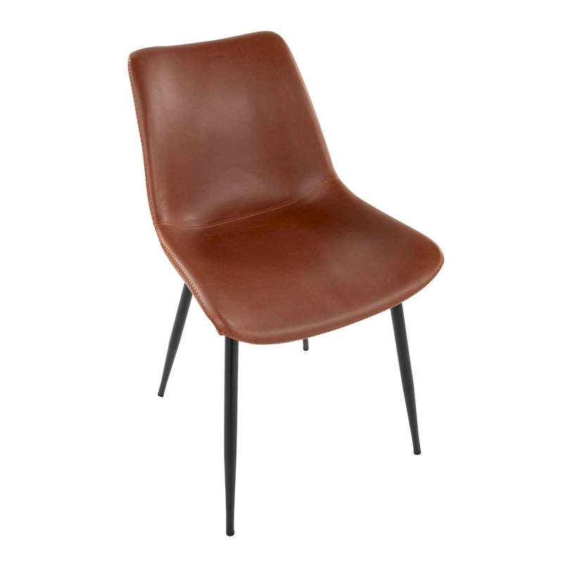 Chaise de salle à manger industrielle en similicuir d'inspiration vintage Carson Carrington (lot de 2)