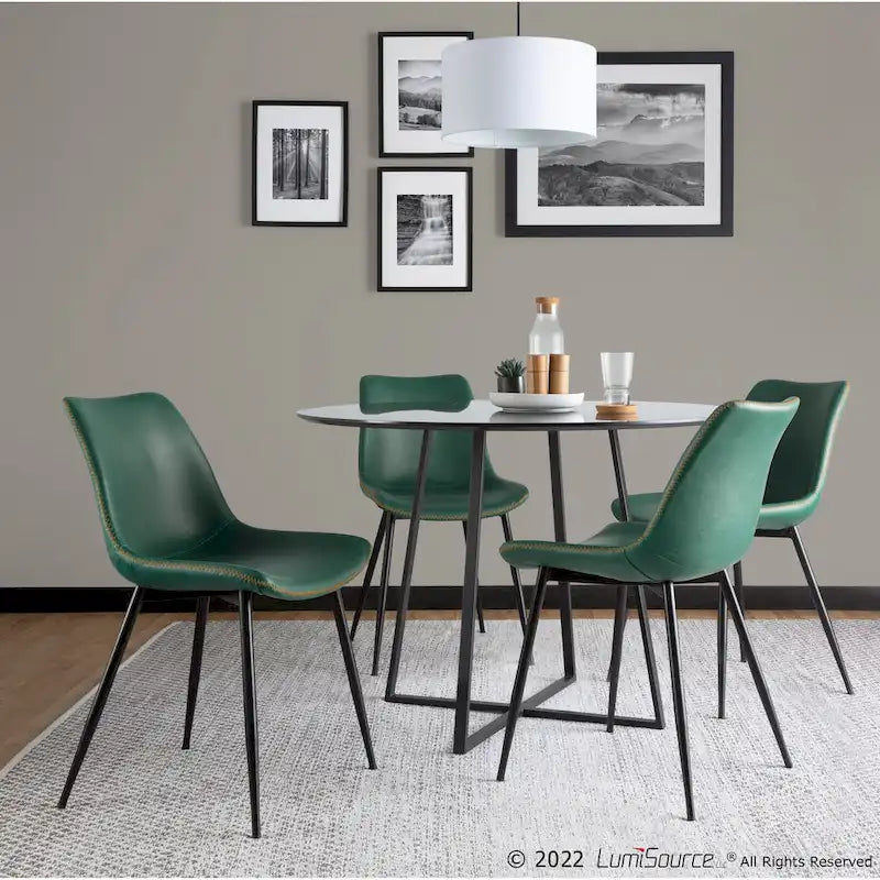 Chaise de salle à manger industrielle en similicuir d'inspiration vintage Carson Carrington (lot de 2)